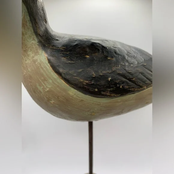 A set of two wooden bird sculptures - Picture 4 of 10